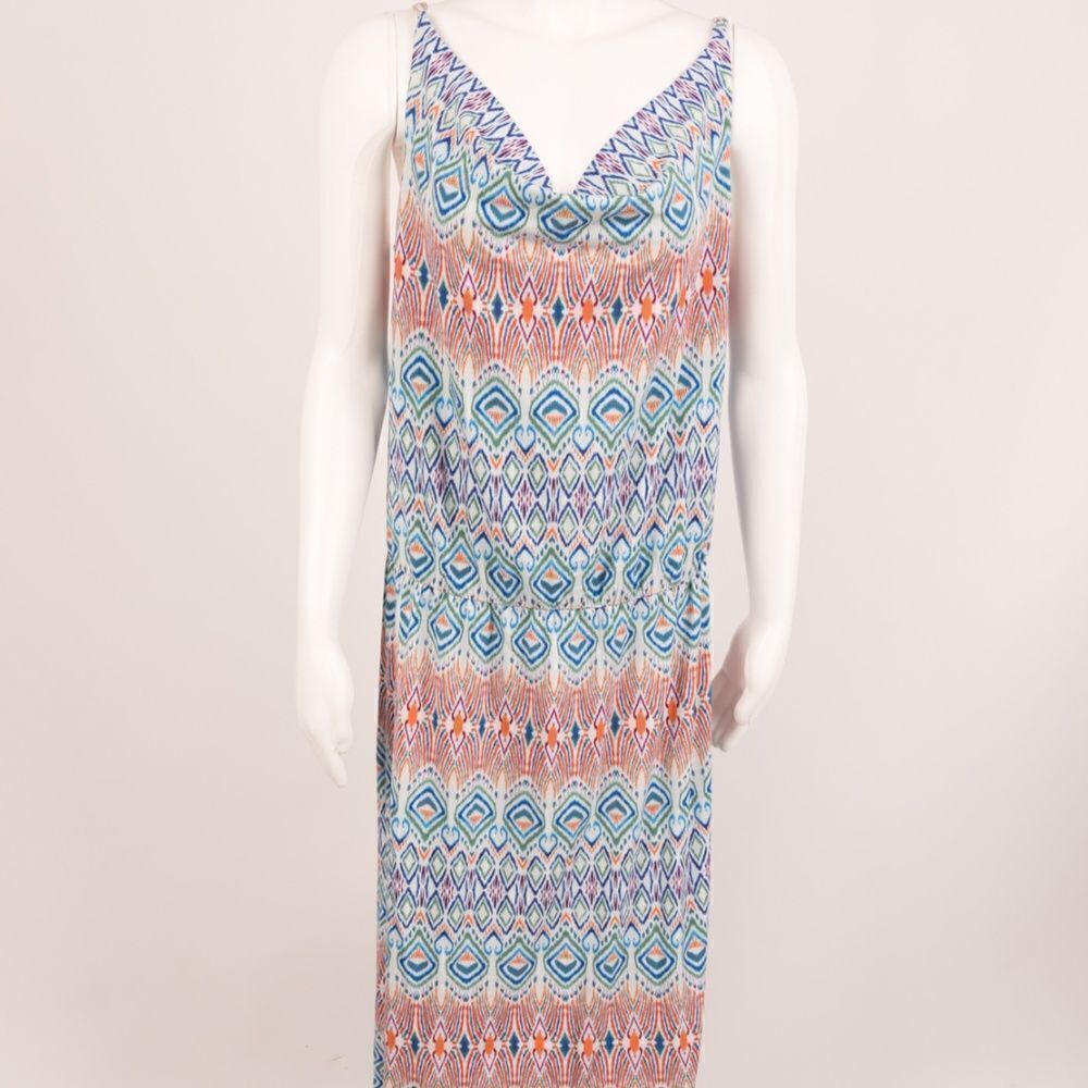 Cabi In The Sun Maxi Dress M Aztec Tribal Ikat New